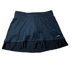 Champion Duo Dry Black Athletic Ruffle Skort - Size Small